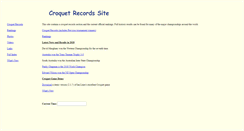 Desktop Screenshot of croquetrecords.com